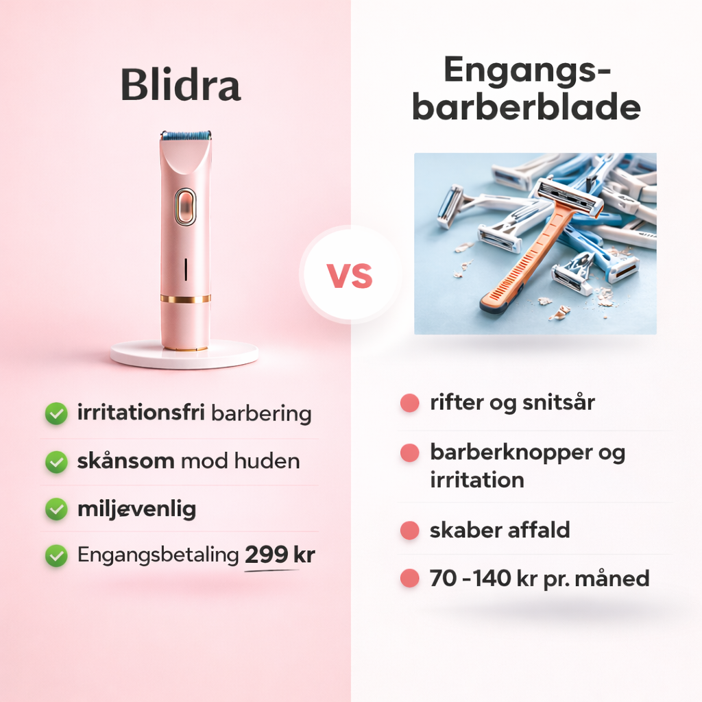 blidra™ 2-i-1 Intimtrimmer til Bikiniområdet – Blid, Præcis og Smertefri