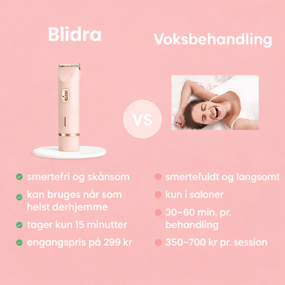 blidra™ 2-i-1 Intimtrimmer til Bikiniområdet – Blid, Præcis og Smertefri